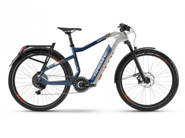 Haibike Xduro Adventr 5.0 Flyon 27.5” Carbon Pedelec E-Bike MTB Blau/weiß/orange 2021 online günstig kaufen 1