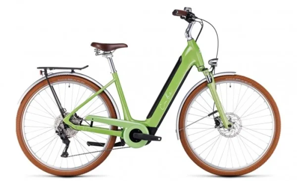 Billig Cube Ella Ride Hybrid 500 Easy Entry Pedelec E-Bike City Fahrrad Grün 2023 1