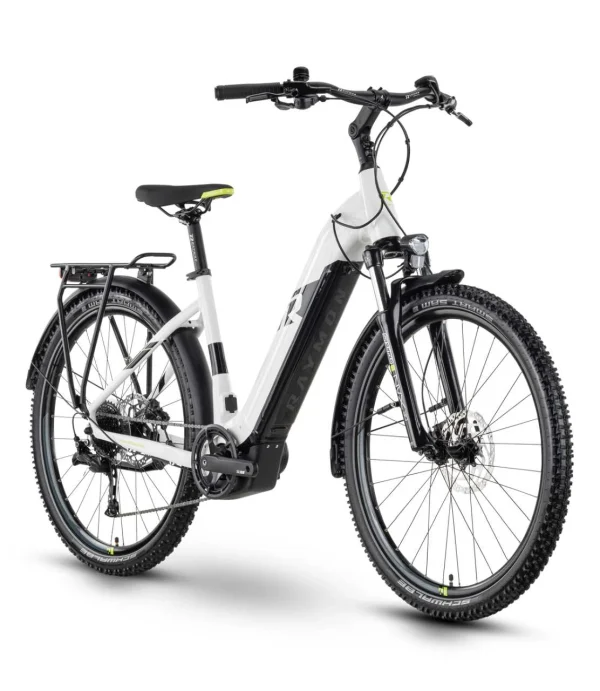 outlet billig Raymon CrossRay E 5.0 27.5” Wave Unisex Pedelec E-Bike Trekking Fahrrad Weiß/schwarz 2023 3