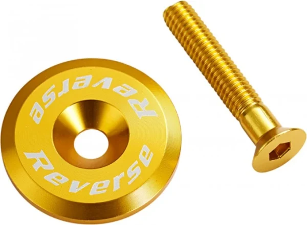 Reverse Steuersatzkappe Alu Mit Schraube Goldfarben outlet billig 1