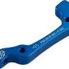 outlet billig Reverse Scheibenbremsen Adapter 2in1 IS-PM 160 Hinten & Vorne 180mm Dunkel Blau 5